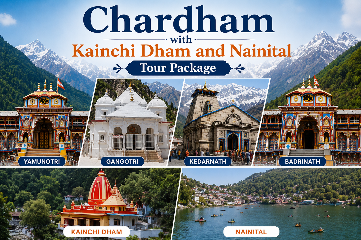 Char Dham With Kainchi Dham And Nainital Tour Package